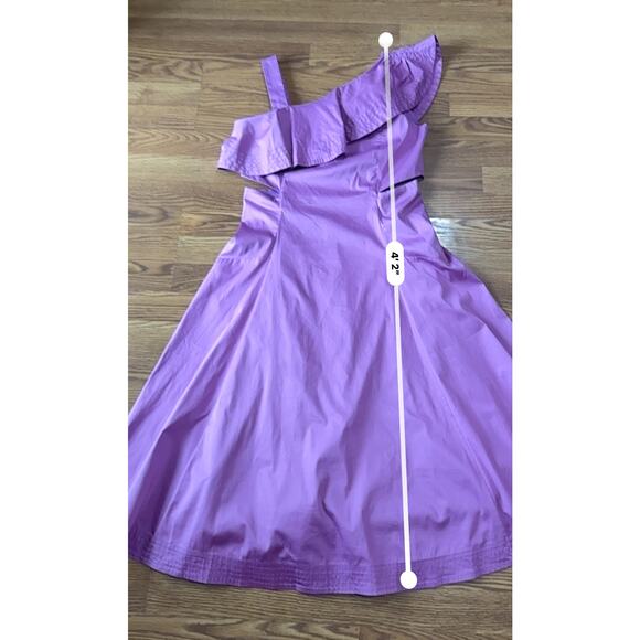 Veronica Beard lavender  Beilla Ruffled-Sleeve Midi-Dress size 10/ Medium - Picture 4 of 16